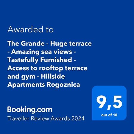 The Grande - Huge Terrace - Amazing Sea Views - Tastefully Furnished - Access To Rooftop Terrace And Gym - Hillside Apartments Rogoznica Rogoznica  Exteriér fotografie